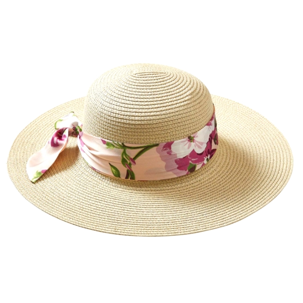 TICKLED PINK Sweet Spring Floral Cape Cod Floppy Hat ~ NWT
